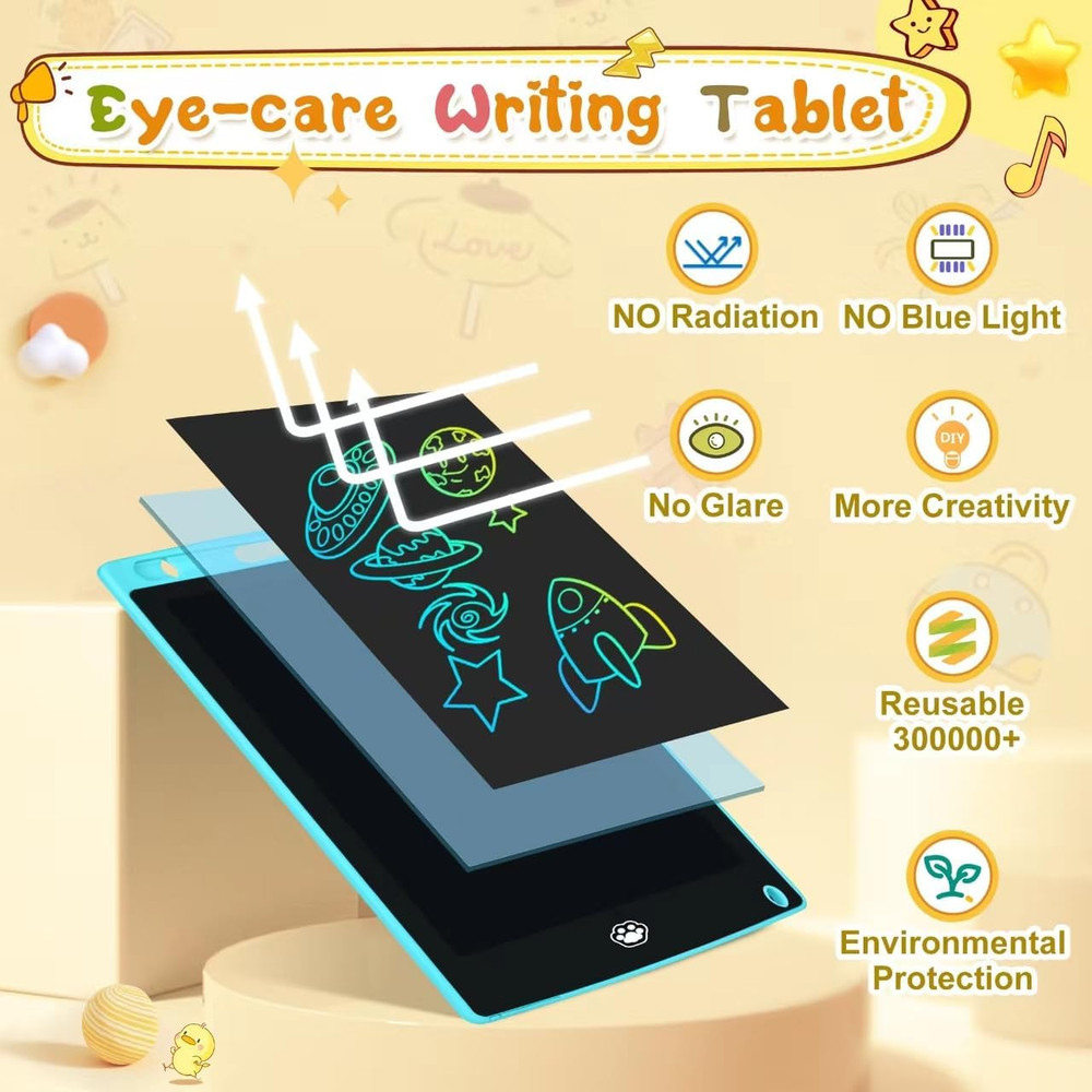 2 Pack LCD Writing Tablet, Electronic Drawing Writing Board, Erasable Drawing Do