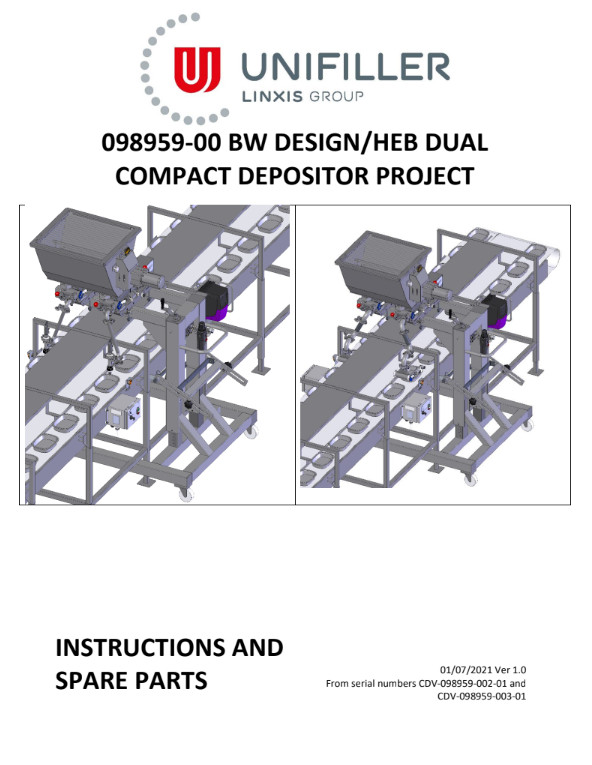 UNIFILLER LINXIS Dual Compact Depositor 3800SV NEW Never Used with EXTRAS!
