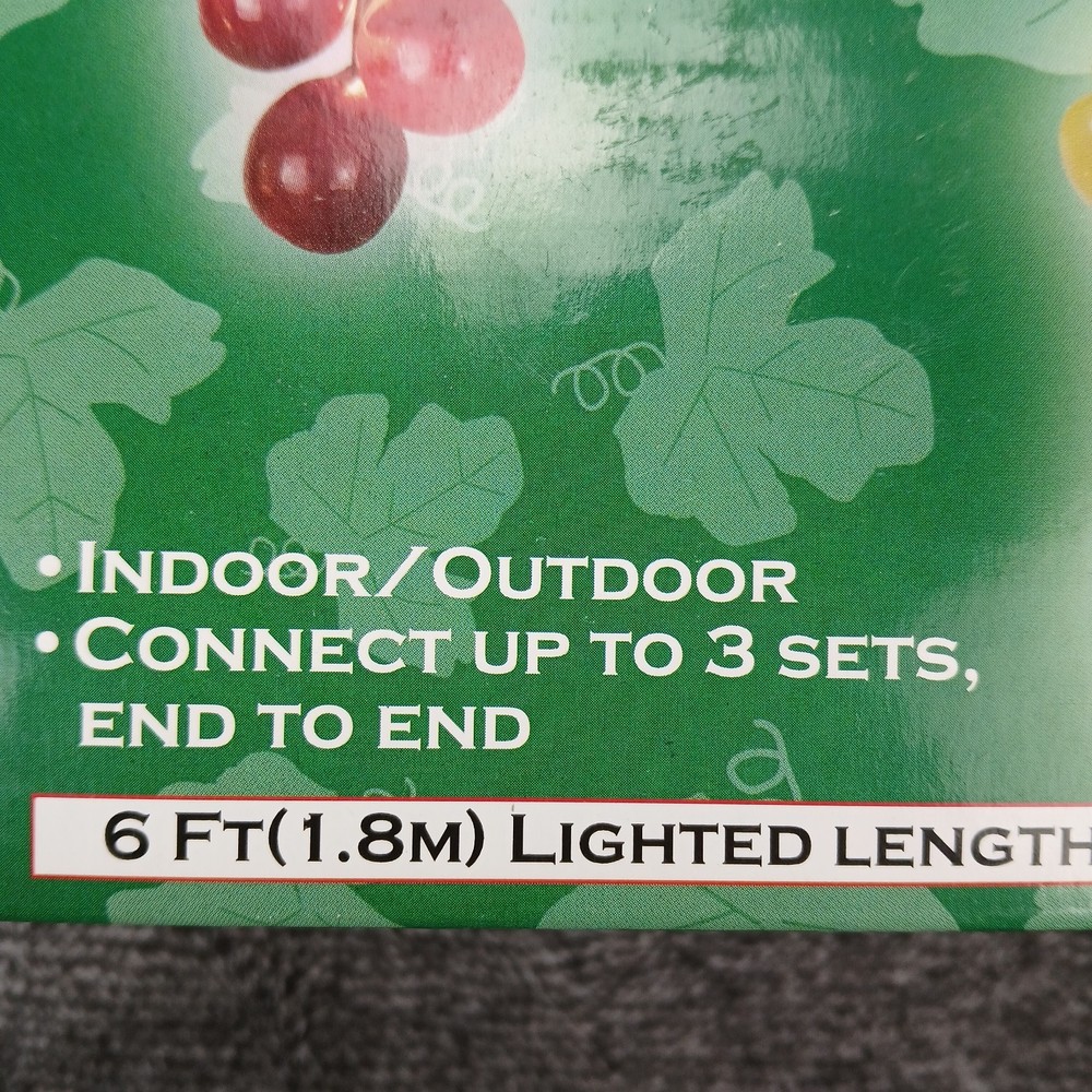 3 Sets Red Grape Cluster Lights String Indoor Outdoor String Lighted Wine Patio