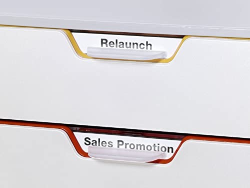 Varicolor Unit - Gray Desktop Drawer Set with 5 Color Coded Draws - 4 Drawer