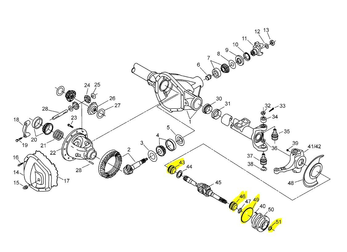 2005-2023 Ford F250 F350 F450 F550 4x4 SuperDuty Front Axle Seal & Snap Ring Kit