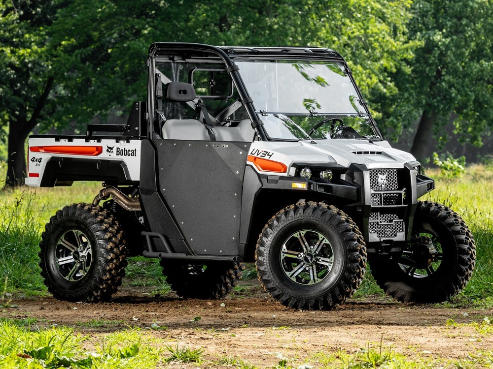SuperATV Scratch Resistant Flip Down Windshield Bobcat UV34 -Clear