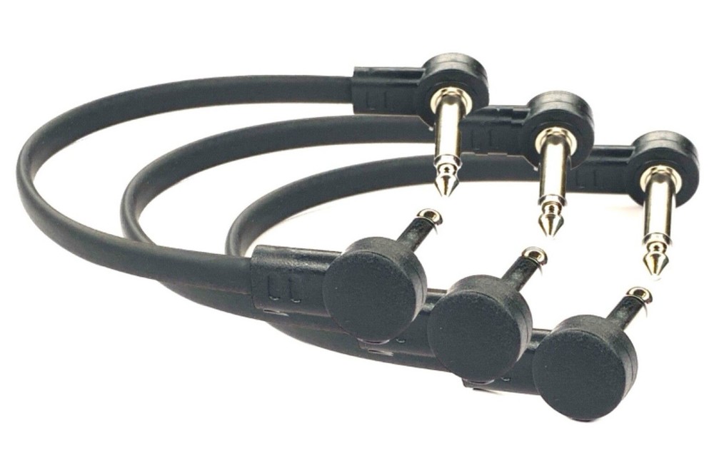 Kurrent Electric Flat Low Profile C Shape Guitar Effects Pedal Patch Cables