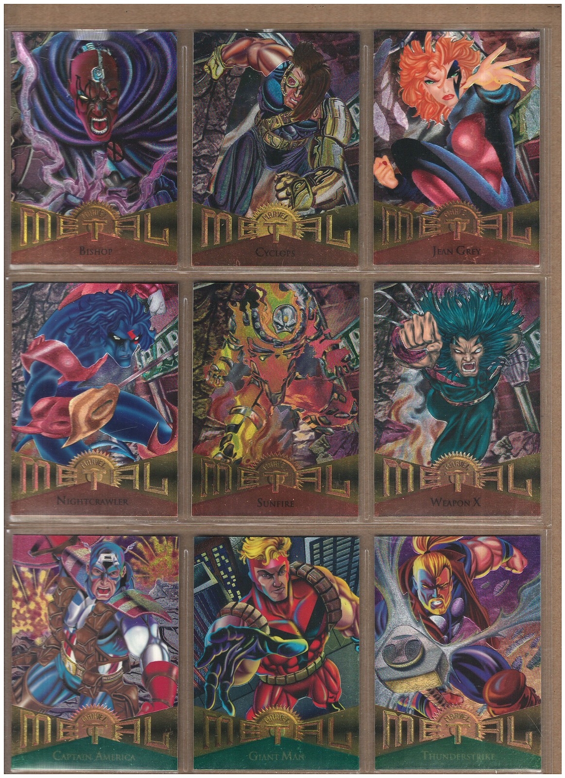 1995 FLEER MARVEL METAL CARDS SINGLES - PICK YOUR CARD