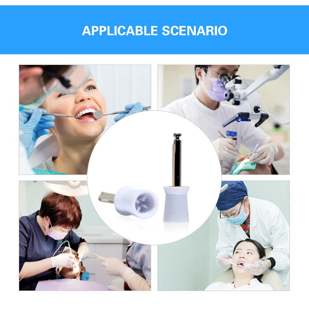 100Pcs Dental Rubber Prophy Teeth Polishing Cups Polish Latch Type Brushes White