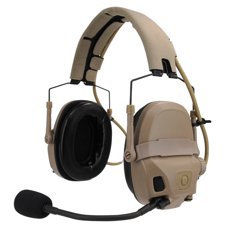FMA FCS AMP Upgraded Dual Channel Pickup Noise Reduction Tactical Headset Set