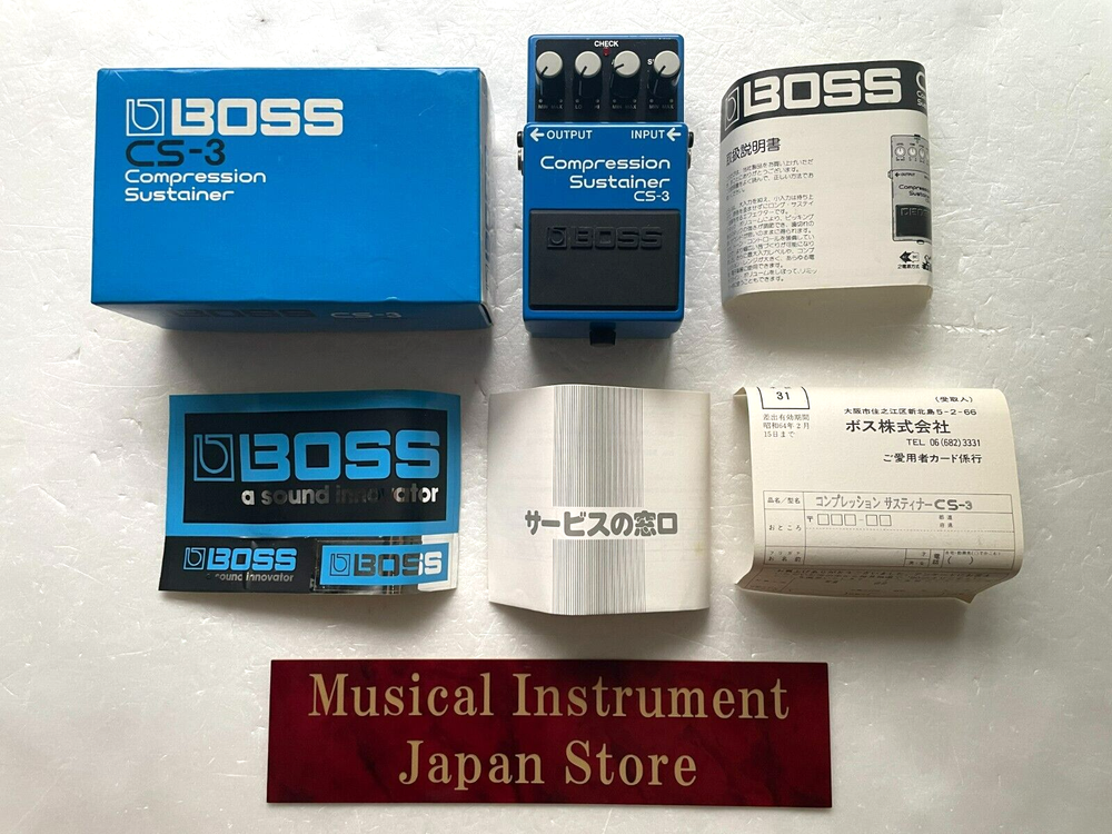 Boss CS-3 Compressor Sustainer Guitar Effect Pedal with Original Box