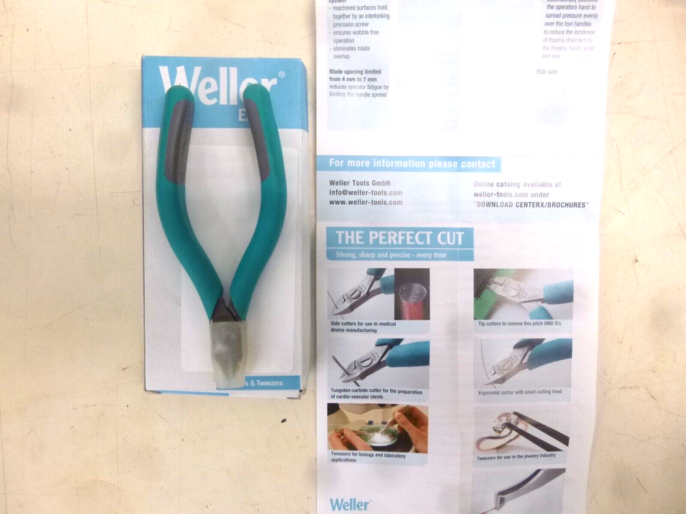 NEW.Precision Diagonal Cutting Plier: ESD-Safe, Flush, Narrow