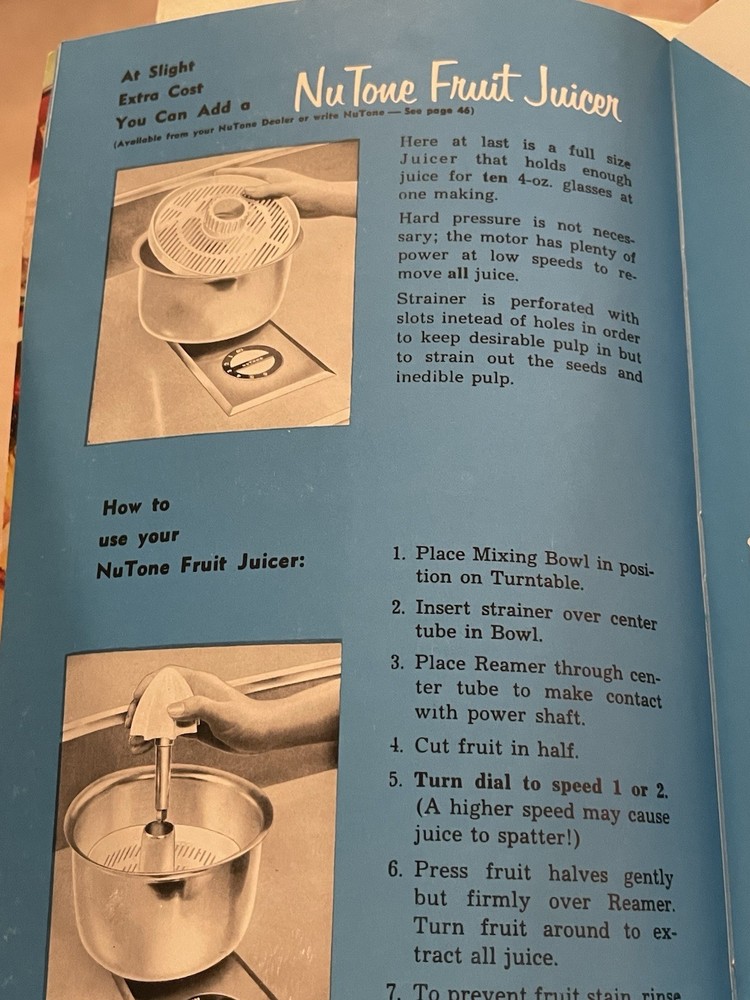 NuTone Fruit Juicer Strainer ONLY #57 VTG Older Model With Slots Keep Pulp Nice!