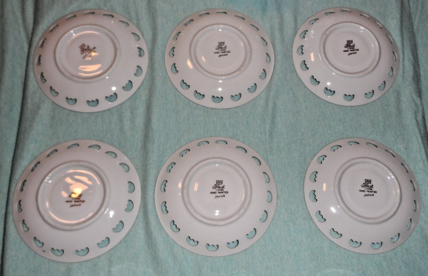 VINTAGE Fresh Iridescent China Tea Set-15 pcs-COMPLETE-Hand Painted Japan-BEAUTY