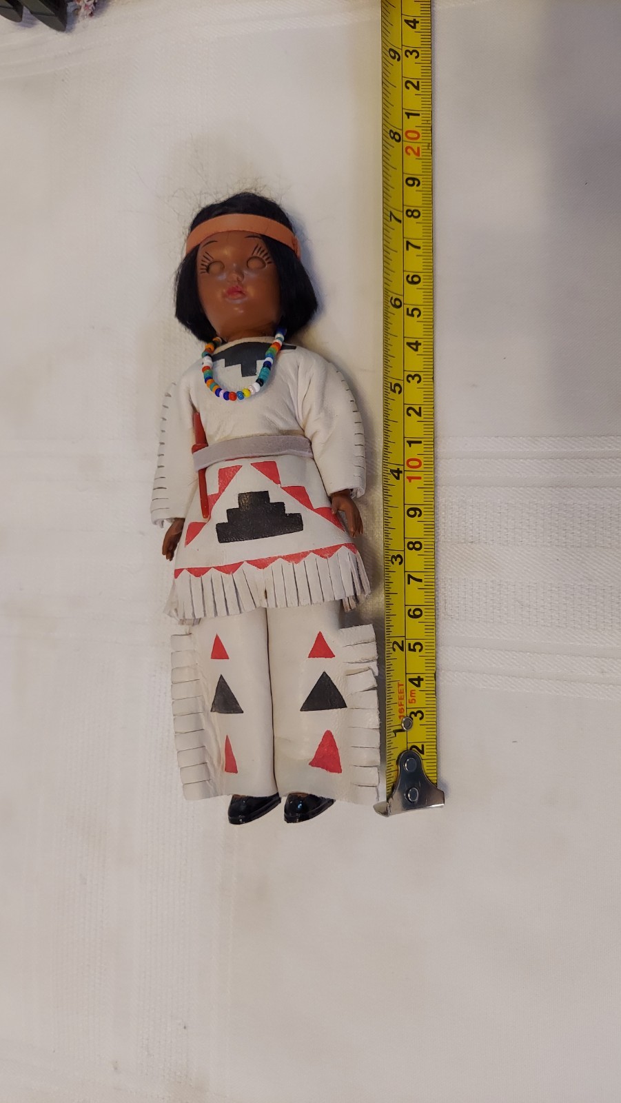 Three Vintage 7.5” Native American Dolls With Sleepy Eyes. (U12)