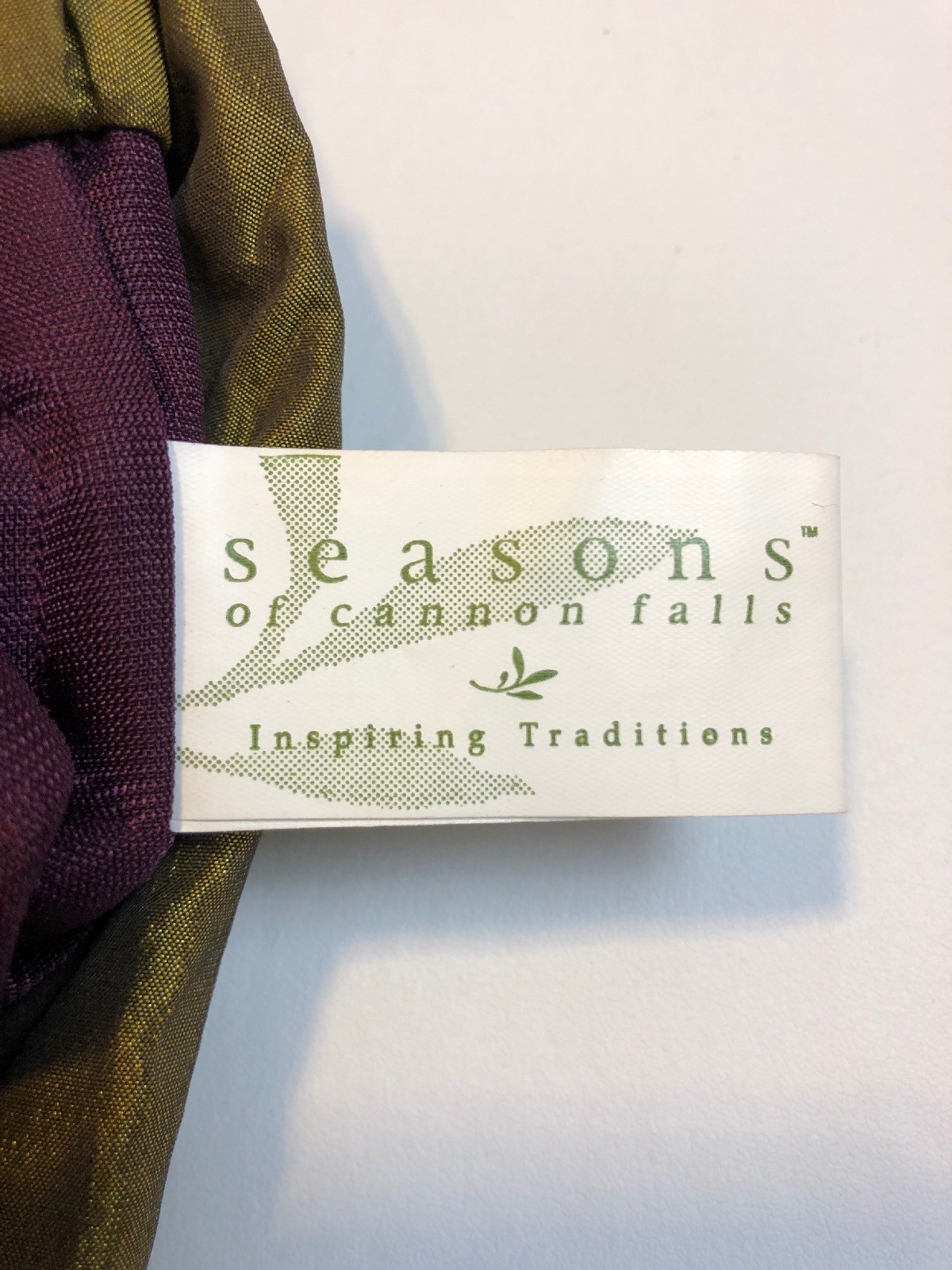 2 Christmas Stockings Wine Lover Wine Velvet Olive Green W Grapes Cannon Falls