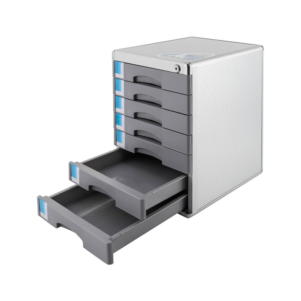 Rectangular Document Storage Box 7 Compartments Drawer Desktop File Organizer