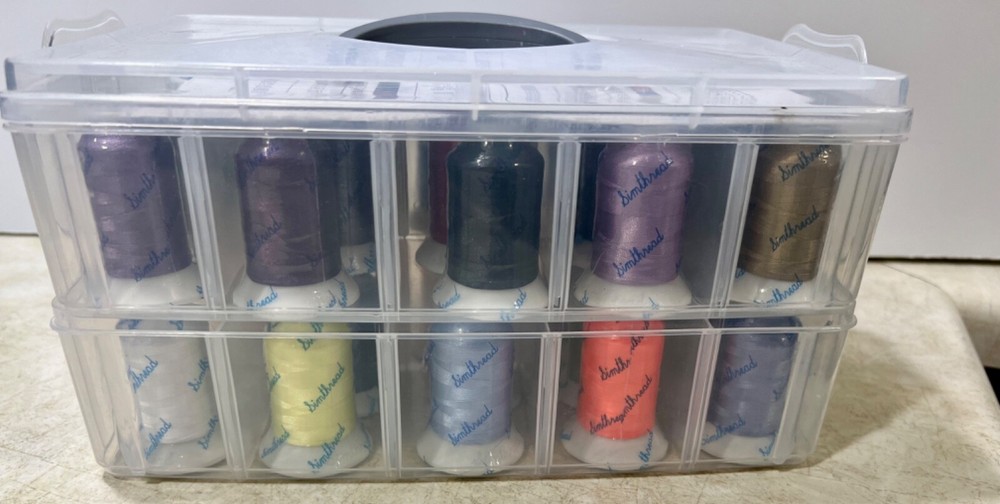 Simthread 39 Colors BRAND NEW Embroidery Thread with Clear Plastic Storage