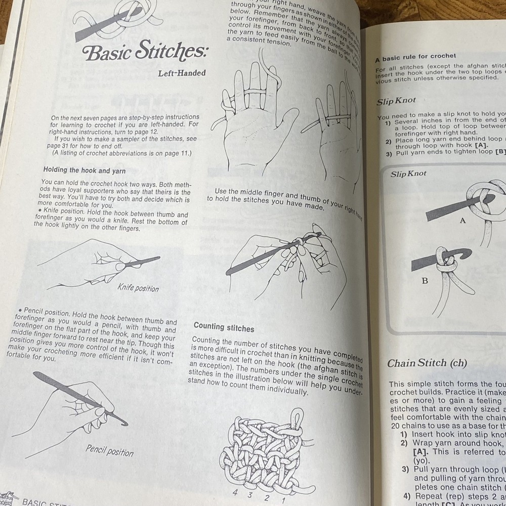 1976 Sunset book crochet techniques & Projects booklet