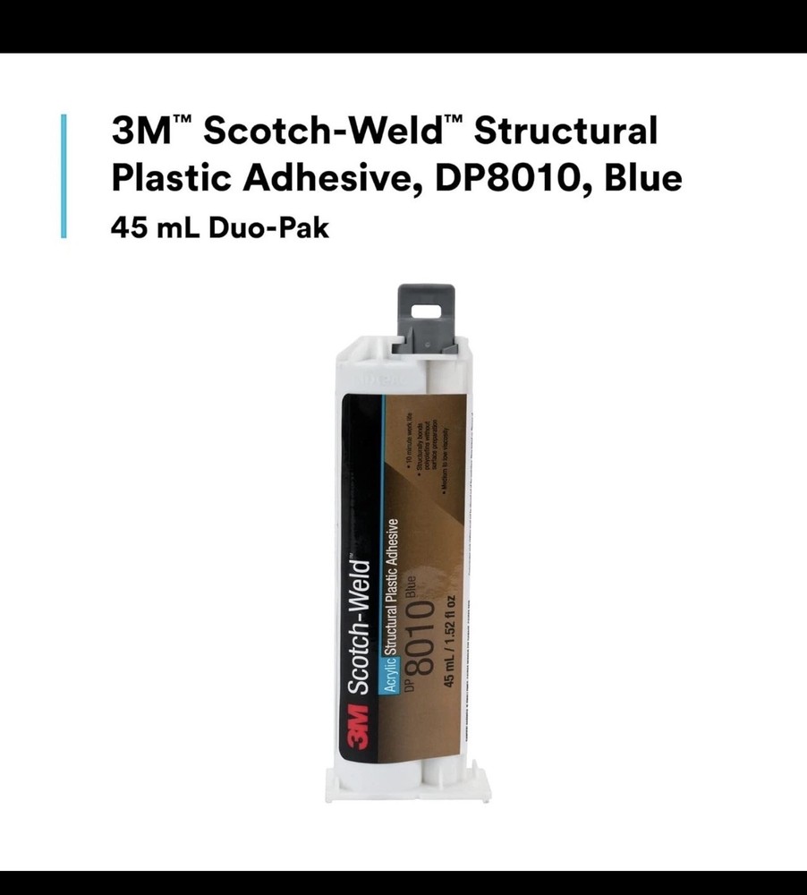 3M Scotch-Weld Structural Plastic Adhesive DP8010, Blue, Extremely Strong