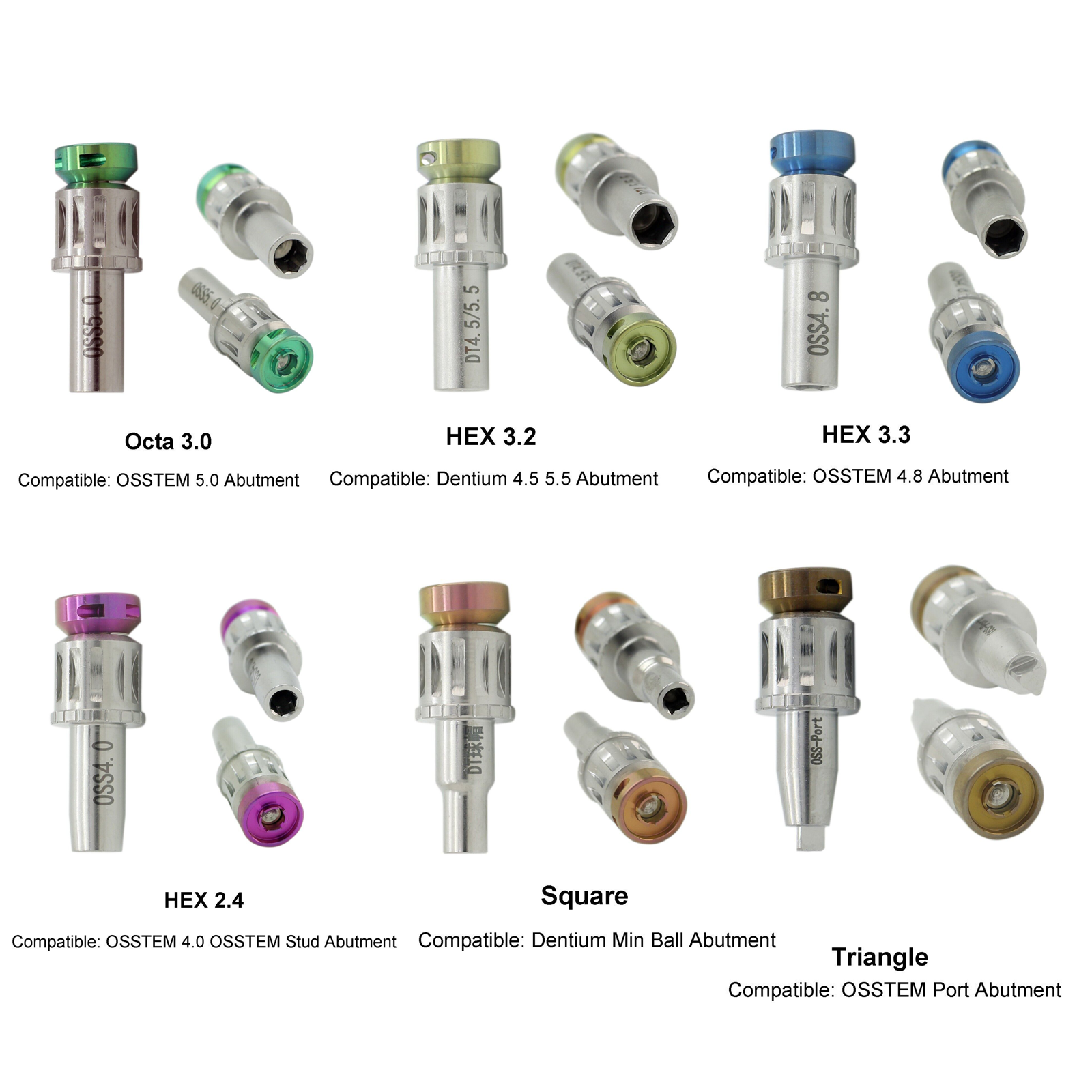 Dental Implant HEX Driver Torque Wrench Straight Multi-Unit Locator Mini Ball