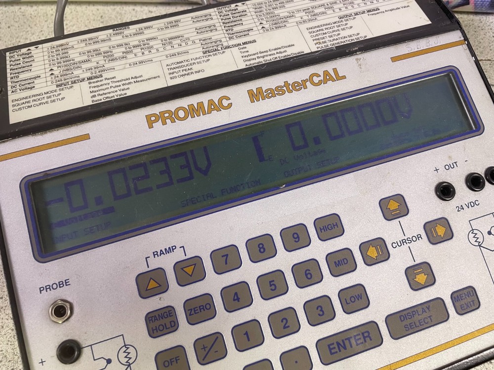 Promac Model DHT-920-SC MasterCAL Calibrator