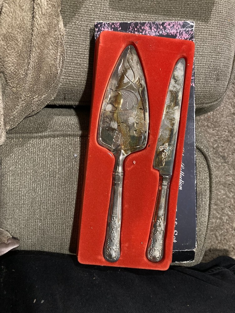 Silver Collection Cake Server & Knife Set