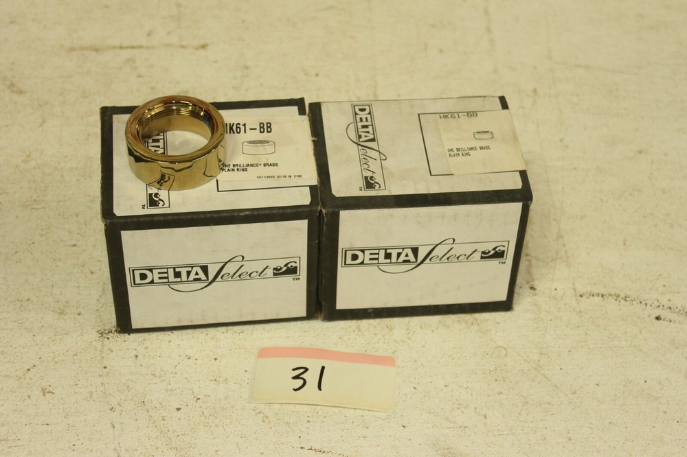 Two Delta Select Brilliance Brass Plain Rings HK61-BB