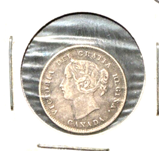Canada 1896 silver 5 cents KM 2 XF (2)