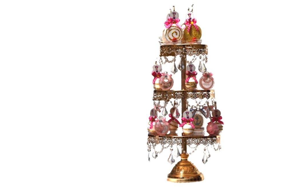 3 tier cupcake stand crystal drops