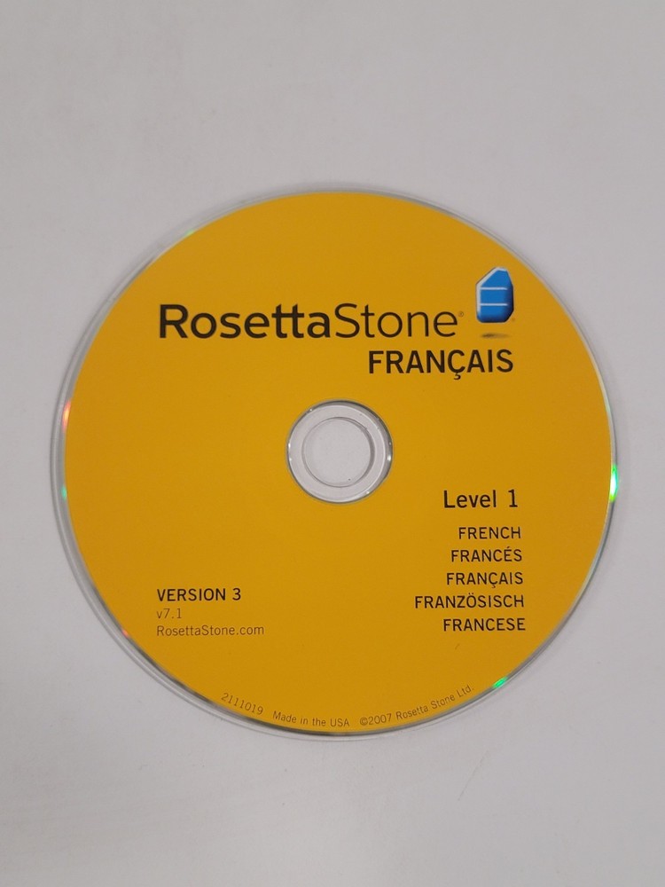 ROSETTA STONE French Level 1 CD Language CD + Application CD - Discs Only