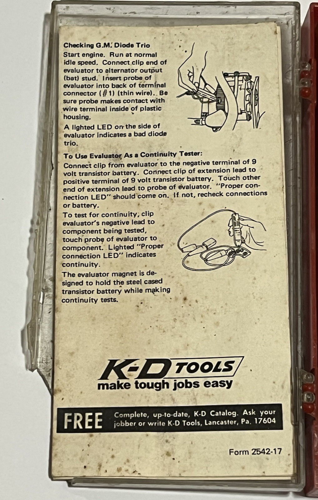 KD Tools 2542 Electrical Evaluator Automotive Charging Continuity Diode Tester