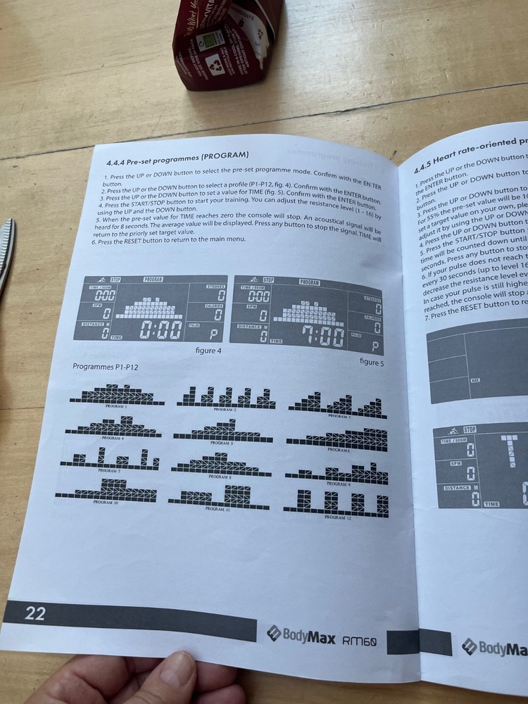 Foldable BodyMax RM60 rowing machine used