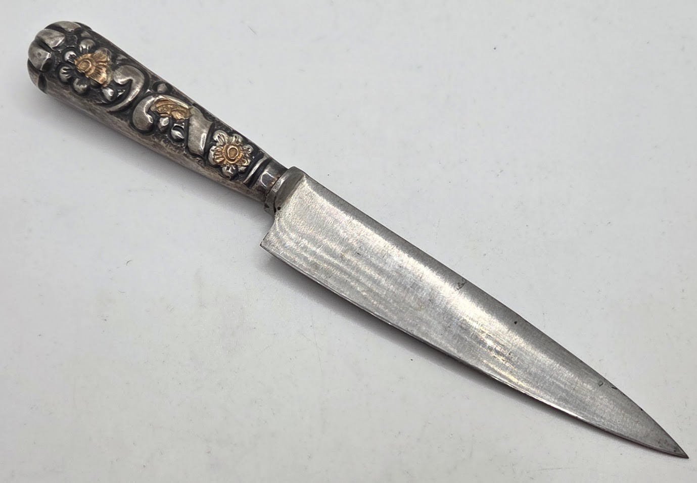 Alpaca Silver Dagger JU-CA Tandil Industria Argentina Knife w/ Ornate Scabbard