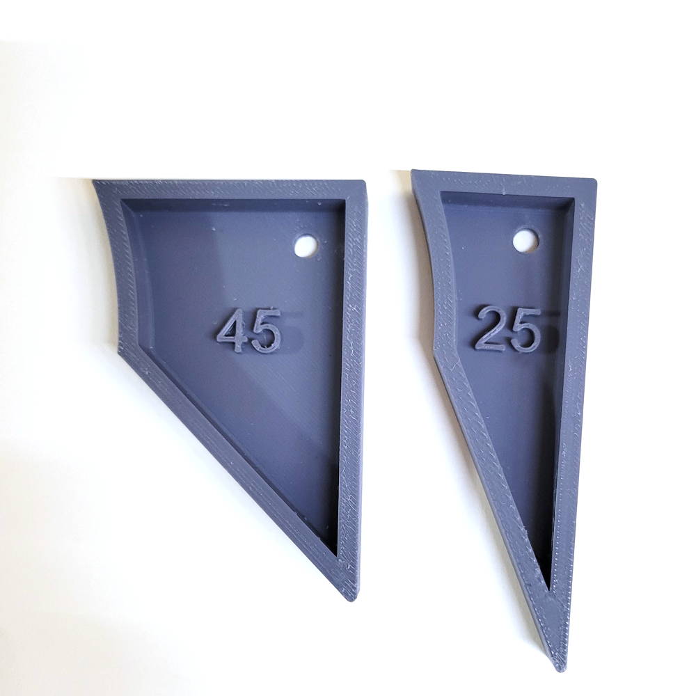 8" Bench Grinder Tool Rest Angle Setting Gauge 45 and 25 Degrees