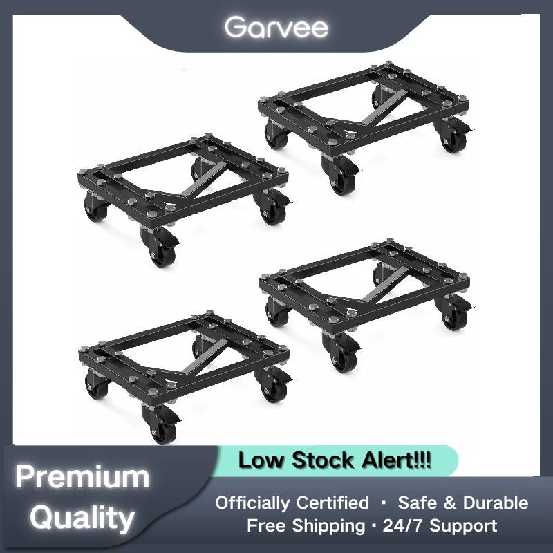 Car Dolly Set of 4 6000LB Lockable Swivel Casters V-Shaped Design