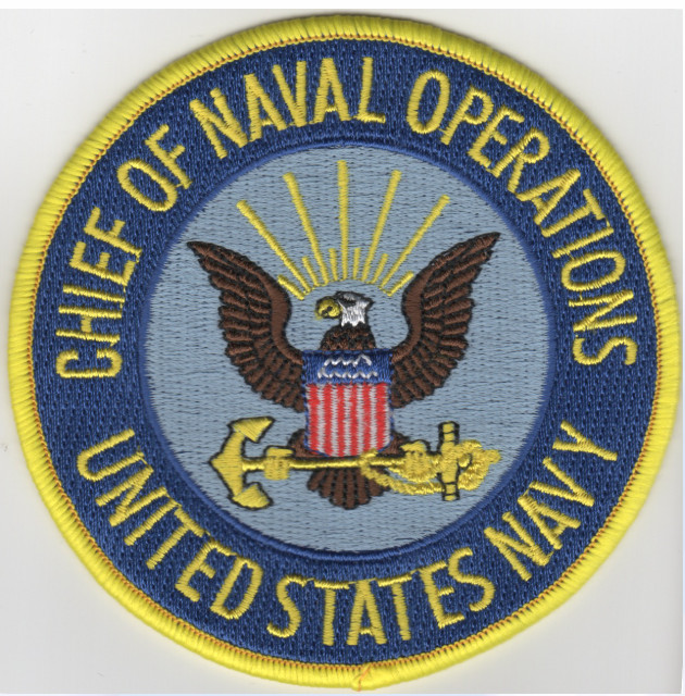 NAVY 4" CHIEF NAVAL OPERATIONS WITH EAGLE EMBROIDERED PATCH