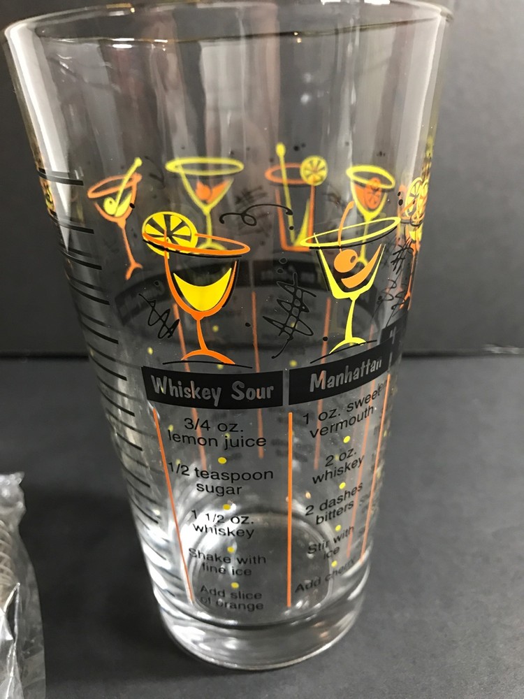 Cocktail Glass Strainer Retro Design 6"