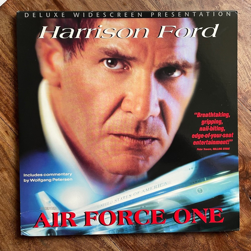 AIR FORCE ONE - HARRISON FORD    MINT LASERDISC (TWO DISCS) / DELUXE WIDESCREEN