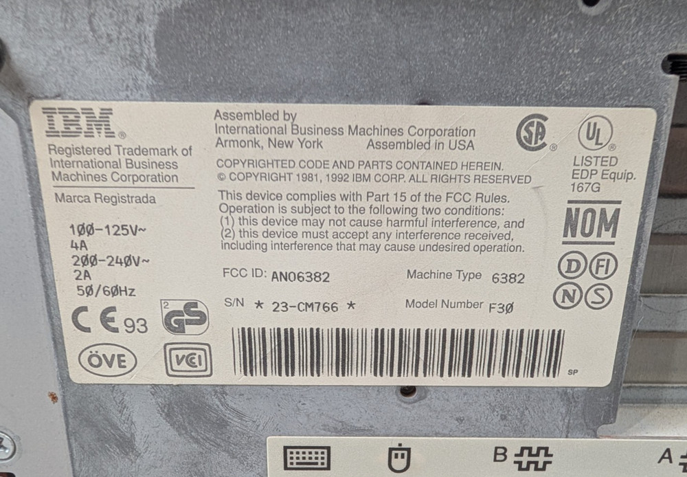 Vintage IBM PS/ValuePoint 425SX/S Computer Case UNTESTED