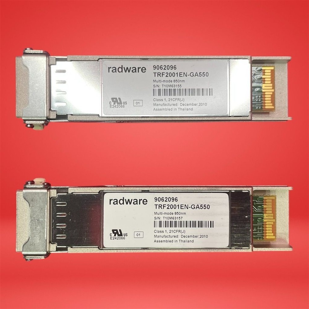 Radware 10Gbps XFP Multimode SR Pluggable Optics Module TRF2001EN-GA550