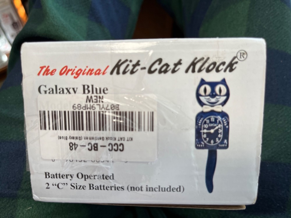 Kit-Cat Klock Clock, Customized Galaxy Blue and Gold