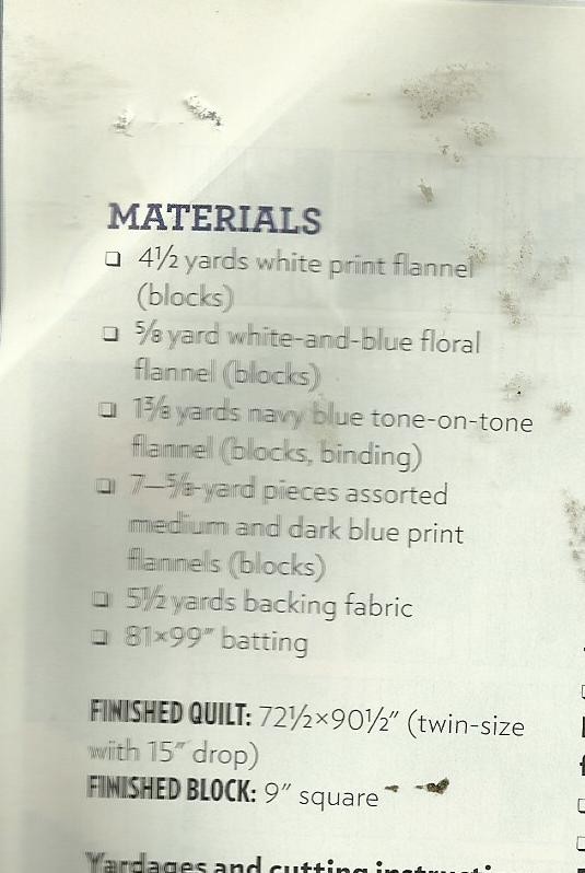 B0316 BLUE PRINTS QUILT PATTERN/INSTRUCTIONS