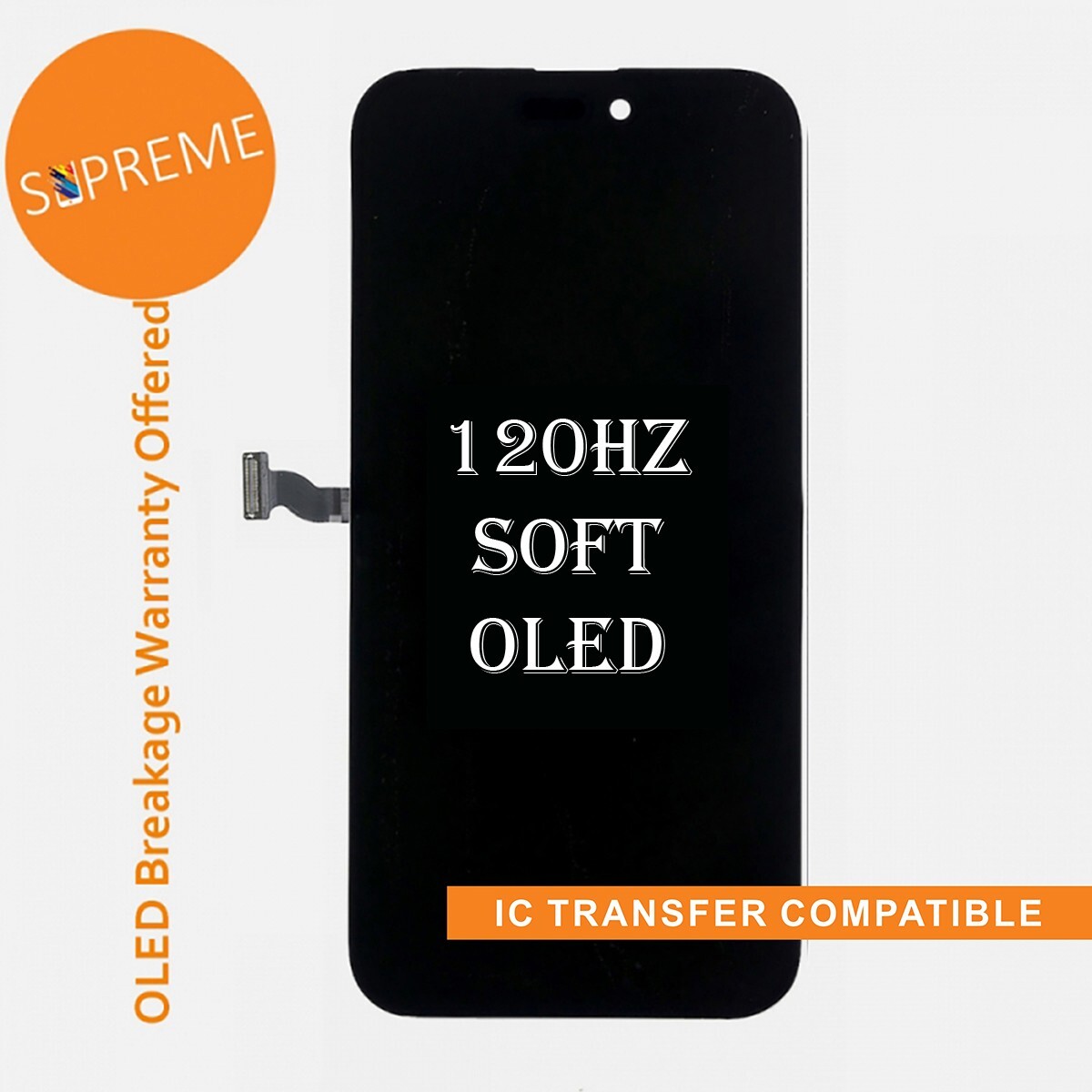 For iPhone 14 Pro Max 120Hz Soft OLED Display Touch Screen Digitizer Replacement