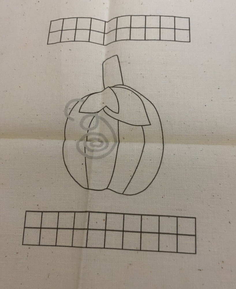 Myrtle Grace Motifs Pumpkin Patch Punch Needle Pattern & Fabric New