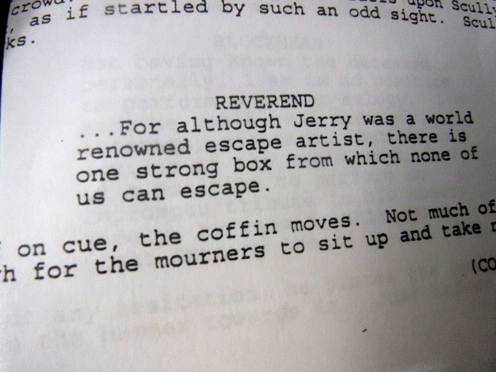 X FILES TV SERIES cALL SHEET AND SCRIPT SIDES MINI SCRIPT
