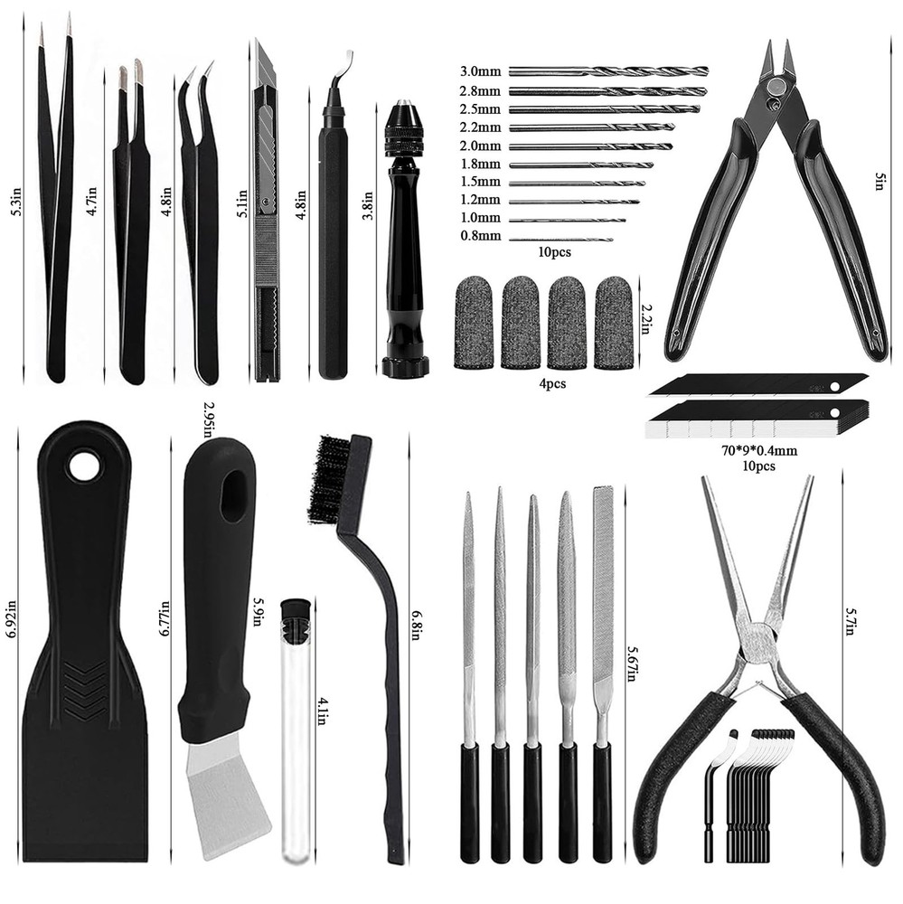 62pcs 3D Printer Tools, Print Accessories Kit Includes Nozzle Cleaning...