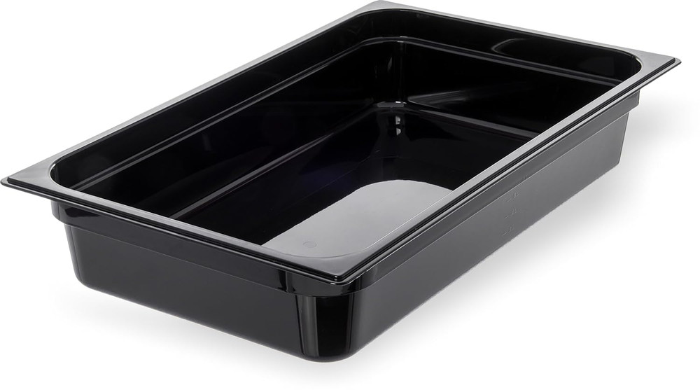 10201B03 Storplus Full Size Food Pan, Polycarbonate, 4" Deep, Black