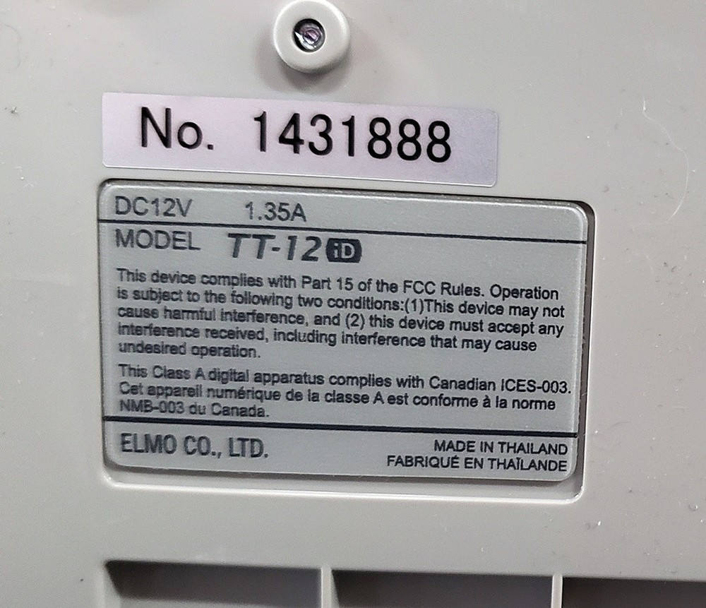 ELMO TT-12iD Interactive Document Camera Visual Presenter - New without box