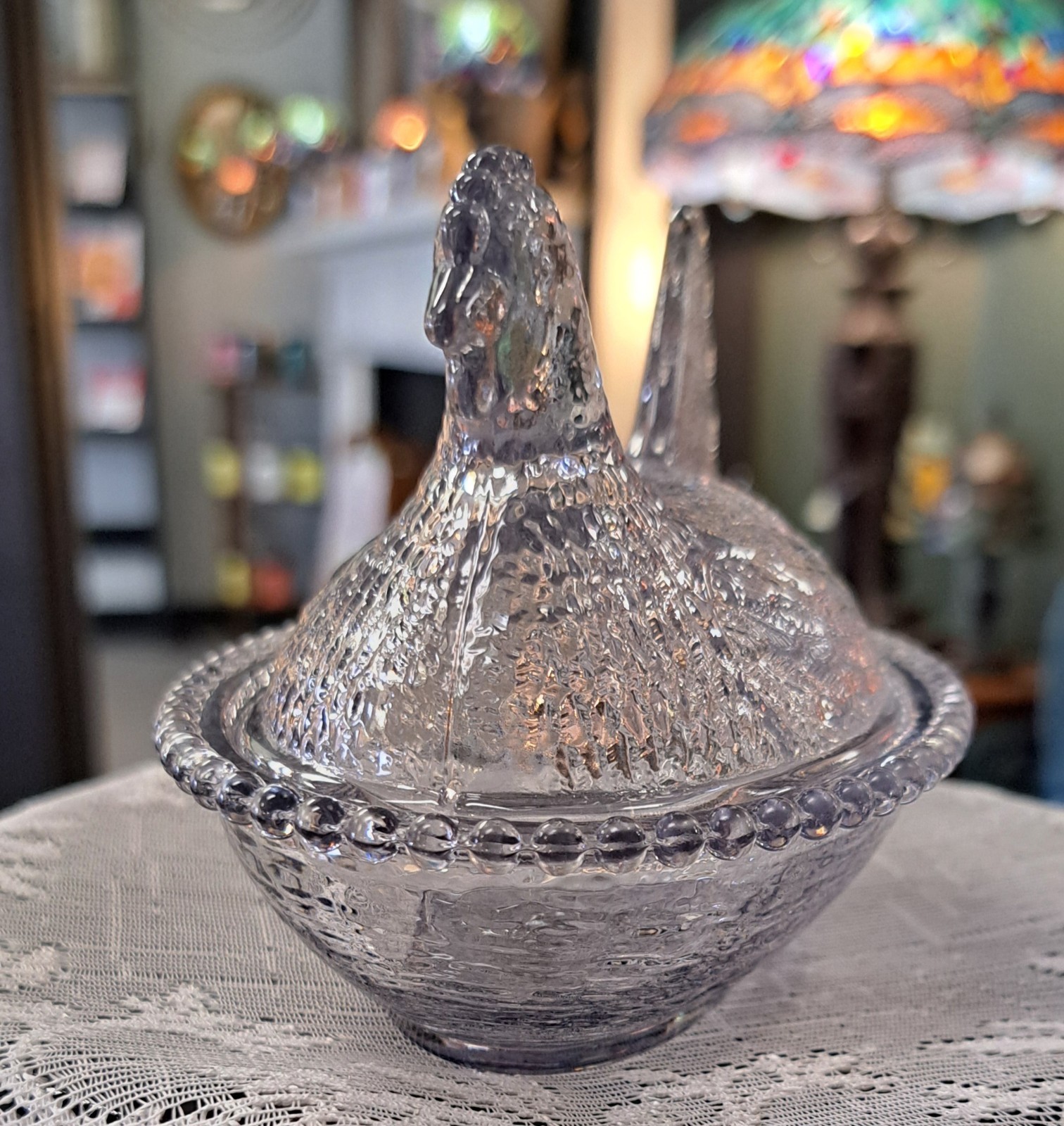 SET OF 3 Hen On Nest Roses Closet W/ Box & Sticker Limited # Small Indiana Style