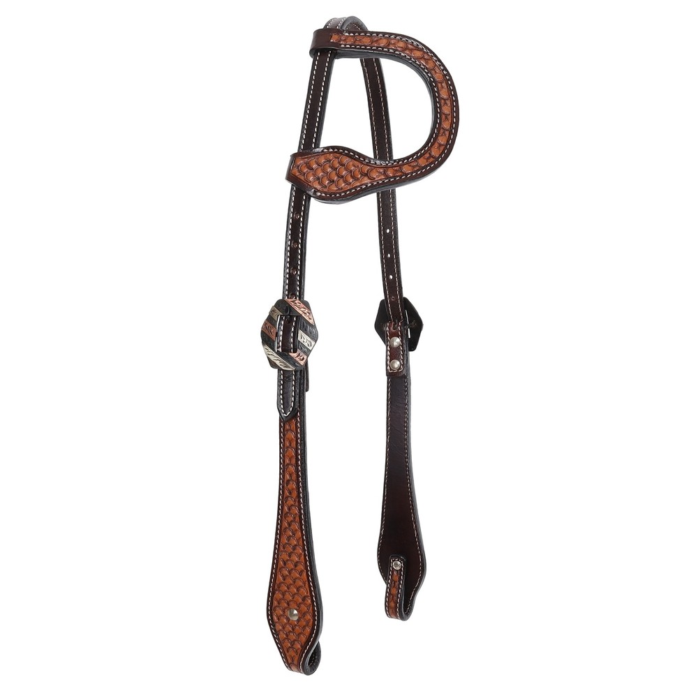 Showman Scallop Tooled Single Ear Headstall