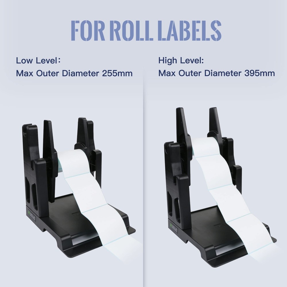 U.S. Solid Versatile Holder For Rolls And Fanfold Labels, Doubles As Rewinder
