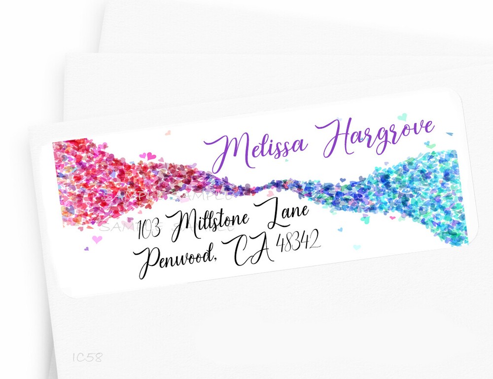 Abstract Twisted Hearts Personalized Return Address Labels