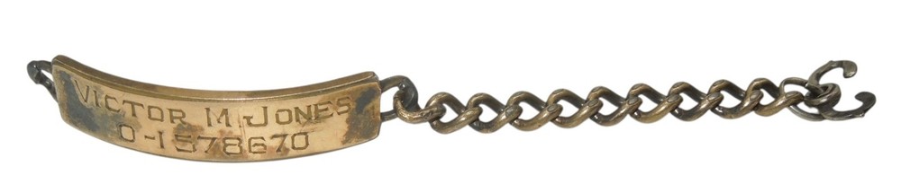 WWII Named US ID Bracelet Officer Camp Upton 17.2 grams Sterling Silver CA11